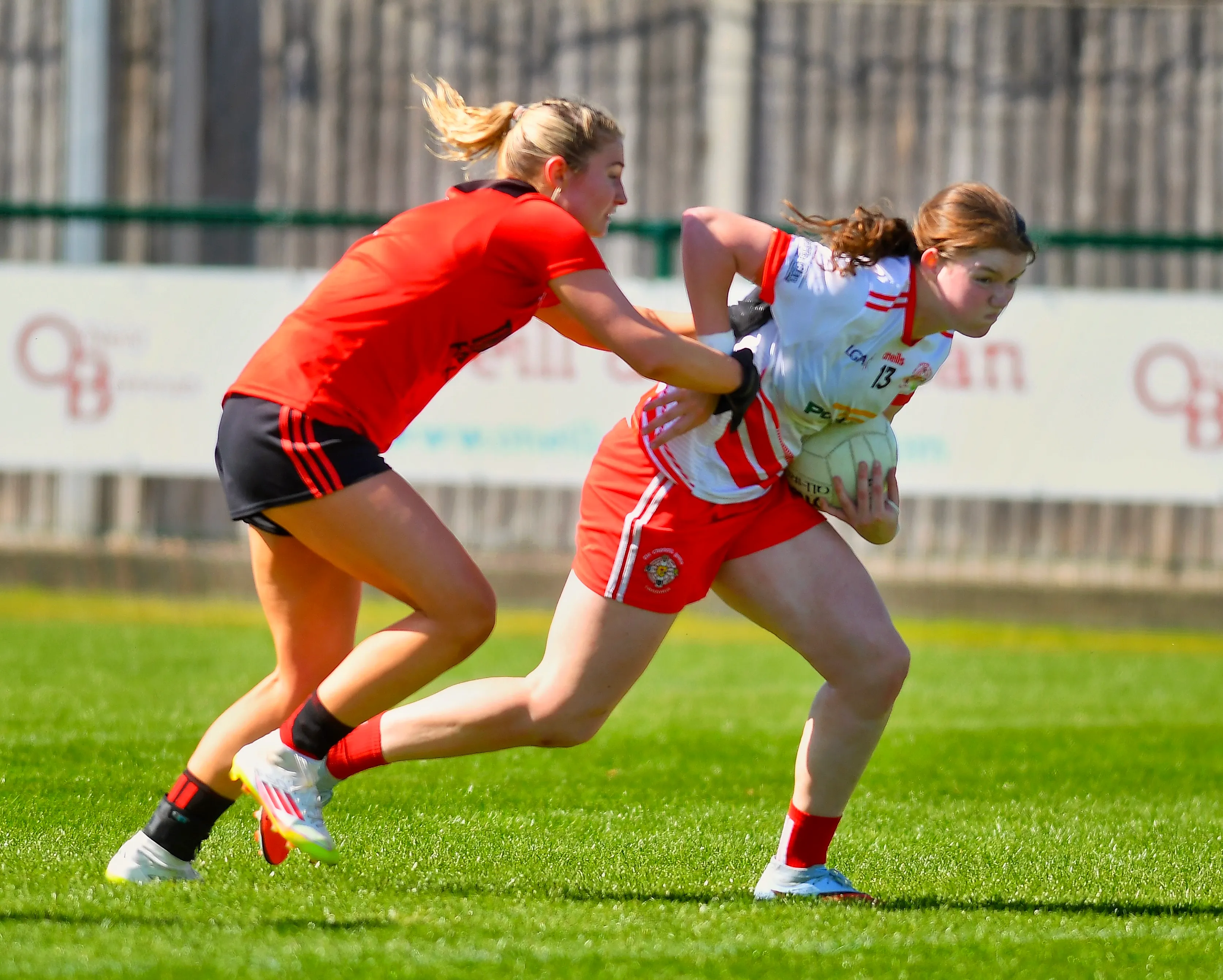 Female athlete in training